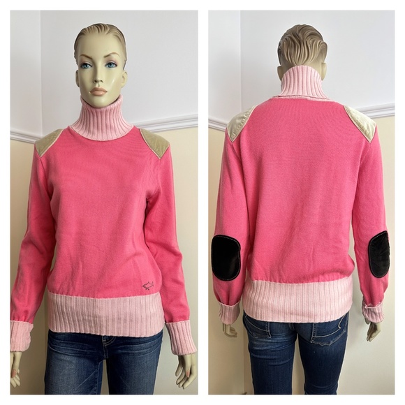 PAUL & SHARK pink 100% wool turtleneck - Picture 3 of 11